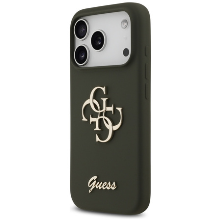 Etui Guess Silicone Big 4G Script do     iPhone 17 Pro khaki