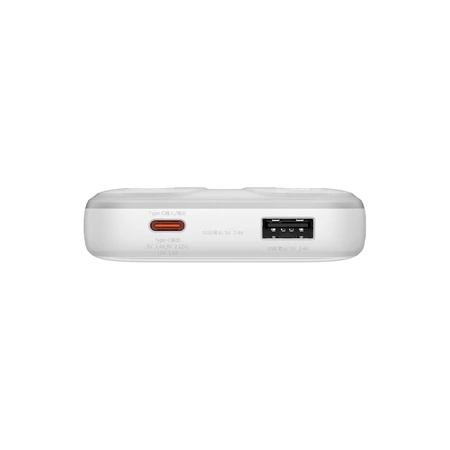 Powerbank Baseus Comet Series z wyświetlaczem 10000mAh 22.5W - biały + kabel USB-A - USB-C