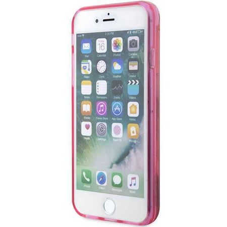 Etui Karl Lagerfeld KLHCI8LNKHCP na iPhone 7/8/ SE 2020 / SE 2022 - różowe Glitter Karl Head