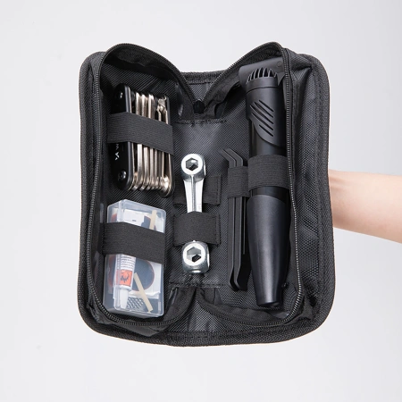 Zestaw narzędzi Wozinsky WMZ-01N multitool rowerowy 16w1 pompka klucze zestaw do dętek - czarny