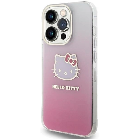 Etui Hello Kitty IML Gradient Electrop Kitty Head na iPhone 14 Pro Max - różowe