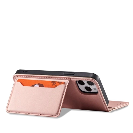 HURTEL ETUI MAGNET CARD CASE DO IPHONE 12 POKROWIEC Z PODSTAWKĄ NA TELEFON