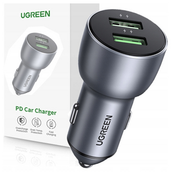 UGREEN ŁADOWARKA SAMOCHODOWA QC 3.0 2XUSB DO TELEFONÓW SAMSUNG XIAOMI LG
