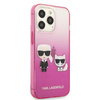 Karl Lagerfeld KLHCP13LTGKCP iPhone 13 Pro / 13 6,1" hardcase różowy/pink Gradient Ikonik Karl & Choupette