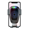 Baseus Metal Gravity Wireless Charger metalowy uchwyt samochodowy na kratkę wentylacyjną bezprzewodowa ładowarka Qi czarny (WXYL-B0A)