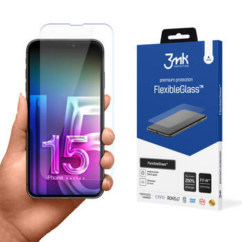 3MK SZKŁO FLEXIBLEGLASS OCHRONNE DO APPLE IPHONE 15 PRO WYSOKA