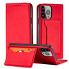 Magnet Card Case etui do iPhone 13 mini pokrowiec portfel na karty kartę podstawka czerwony