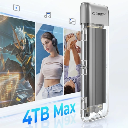 ORICO KIESZEŃ DYSKOWA M.2 NVME DO USB-C 3.2 10Gb/s SZYBKI DOSTĘP DO DANYCH