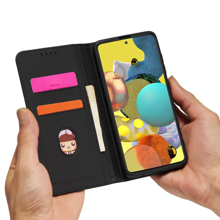 Magnet Card Case etui do Xiaomi Redmi Note 11 Pro pokrowiec portfel na karty kartę podstawka czarny