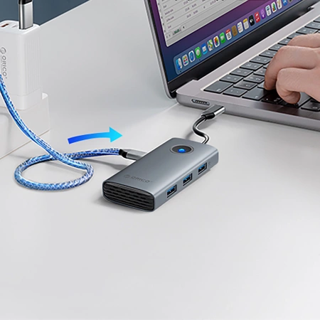 ORICO HUB USB-C PRZEJŚCIÓWKA DO TELEFONÓW 3x USB-A 3.0 1x HDMI 1x USB-C 2.0