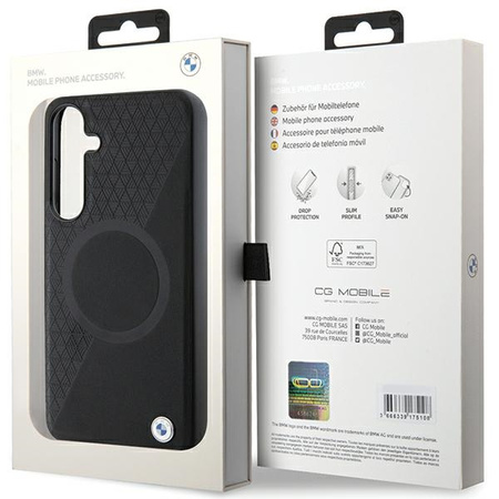 BMW ETUI HARDCASE DO SAMSUNG GALAXY S24+ S926 DO MAGSAFE SKÓRA PÓŁWZOROWANA