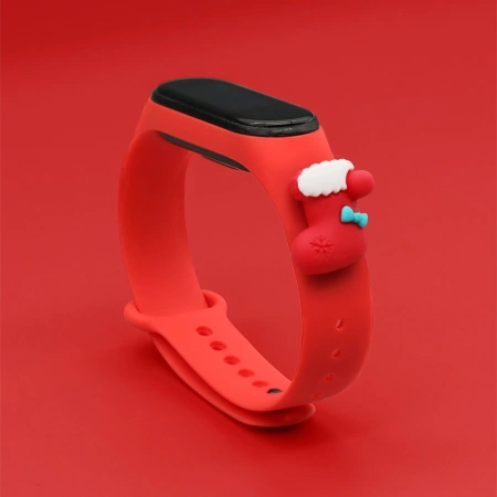 HURTEL PASEK SILIKONOWY OPASKA DO XIAOMI MI BAND 4 3 BRANSOLETKA ŚWIĄTECZNA