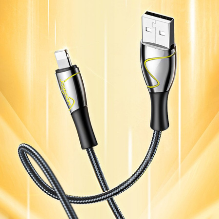 Joyroom Mermaid series kabel USB - Lightning 2,4A 1,2m czarny (S-1230K6)