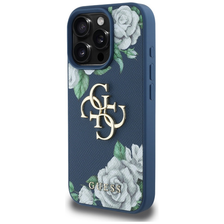 GUESS ETUI DO IPHONE 16 PRO MAX Z LOGO GRINDED ROSES WYSOKIEJ JAKOŚCI
