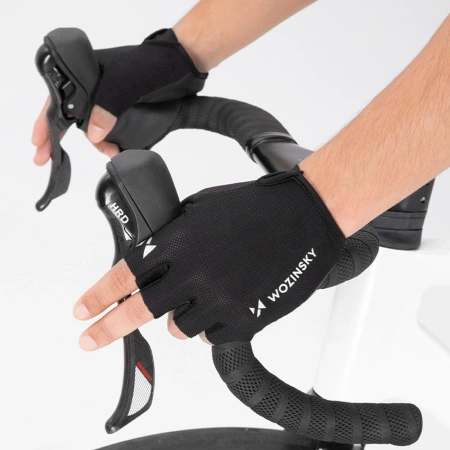 Rękawiczki rowerowe Wozinsky WRR-01M rozmiar M - czarne