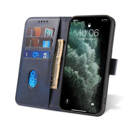 Magnet Case elegancki futerał etui pokrowiec z klapką i funkcją podstawki Samsung Galaxy A03s (166,5) niebieski