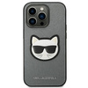 Karl Lagerfeld KLHCP14XSAPCHG iPhone 14 Pro Max 6,7" hardcase srebrny/silver Saffiano Choupette Head Patch