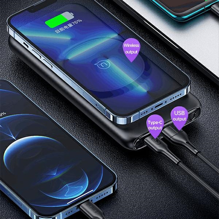 USAMS POWERBANK 10000MAH QC3.0 PD MAGNETYCZNE WIRELESS DO TELEFONÓW ANDROID