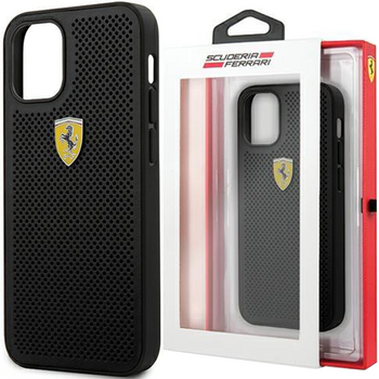 Ferrari FESPEHCP12LBK iPhone 12 Pro Max 6,7" czarny/black hardcase On Track Perforated