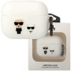 Karl Lagerfeld KLACAPSILKCW AirPods Pro cover biały/white Silicone Karl & Choupette