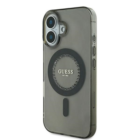 GUESS ETUI DO IPHONE 16 6.1 Z DO MAGSAFE I HARDCASE Z KAMIENIAMI IML
