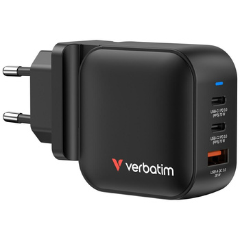 VERBATIM ŁADOWARKA SIECIOWA MINI GAN 70W 2XUSB-C PD 1X USB-A QC