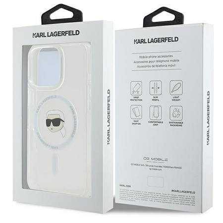 KARL LAGERFELD ETUI IML METAL KARL HEAD DO MAGSAFE DO IPHONE 16 PRO 6.3