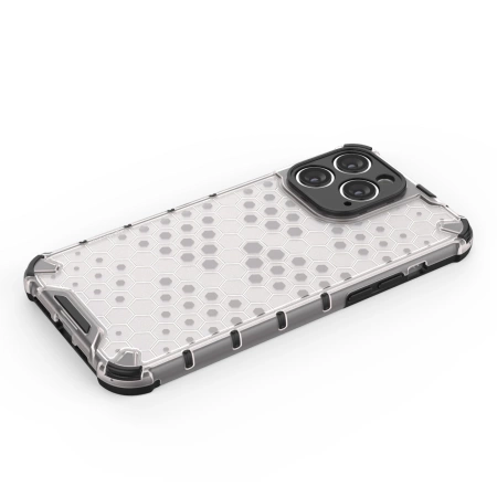 HURTEL ETUI PANCERNE HONEYCOMB DO IPHONE 14 PRO MAX PRZEZROCZYSTE HYBRYDOWE
