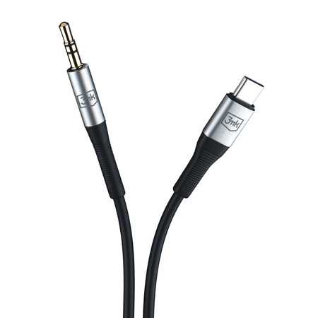 3MK KABEL AUX USB-C JACK 3,5 MM DO TELEFONU IPHONE 12 13 14 15 PRO AUDIO
