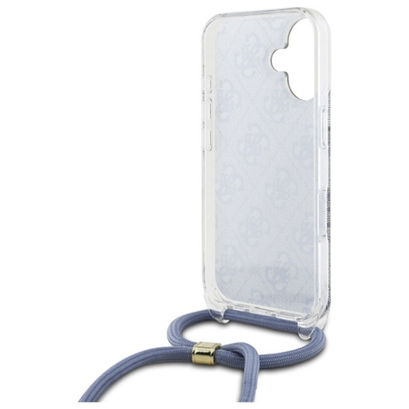 GUESS ETUI HARDCASE CROSSBODY CORD 4G DO IPHONE 16 6.1 Z DEKORACJĄ