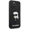 Etui Karl Lagerfeld KLHCP14S3DRKINK na iPhone 14 - czarne Rubber Ikonik 3D