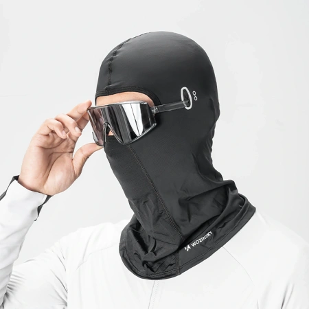 Kominiarka Wozinsky WKM-02B maska na twarz motocykl rower balaklava z otworami na okulary - czarna