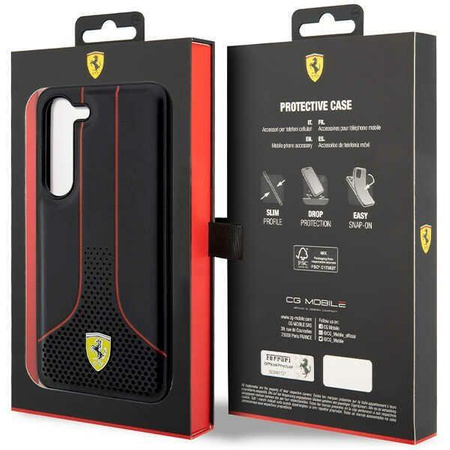 Etui Ferrari FEHCS23SPCSK S23 S911 - czarne Perforated 296 P