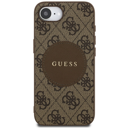 GUESS ETUI POKROWIEC TPU DO IPHONE 16E DO MAGSAFE 4G CIRCLE CLASSIC LOGO