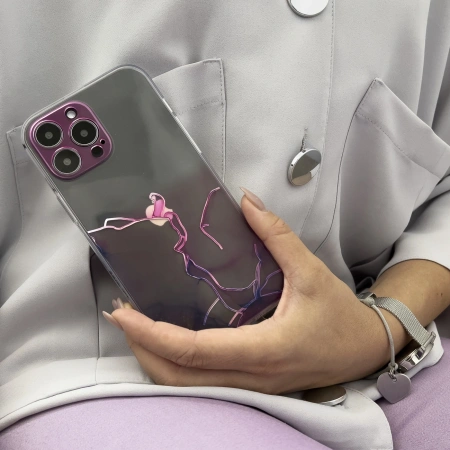 HURTEL MARBLE CASE ETUI DO IPHONE 13 PRO MAX ŻELOWY POKROWIEC MARMUR