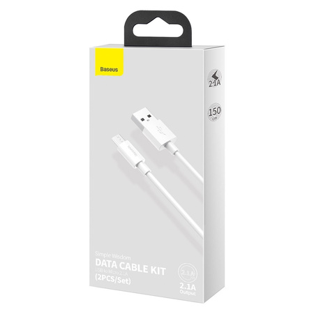 BASEUS KABEL MICRO USB PRZEWÓD DO TELEFON TABLET 21A 1.5M SZYBKIE ŁADOWANIE