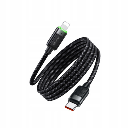 MCDODO ŁADOWARKA KABEL USB-C LIGHTNING SZYBKIEGO ŁADOWANIA DO IPHONE 1M LED