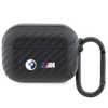 Etui BMW BMAPWMPUCA2 na AirPods Pro - czarne Carbon Double Metal Logo