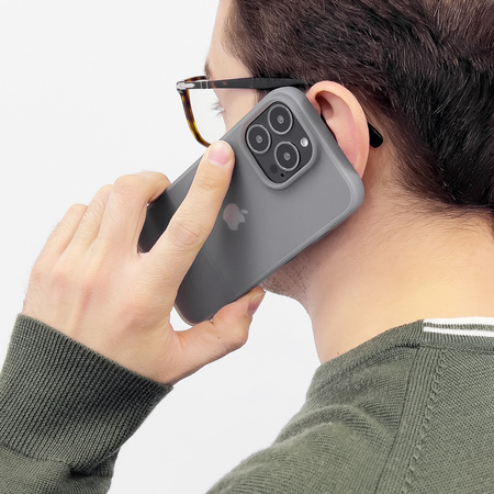 Kingxbar Plain Series etui pokrowiec do iPhone 13 Pro Max silikonowa obudowa szary