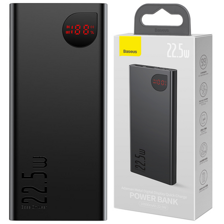 Baseus Adaman Metal powerbank z szybkim ładowaniem 10000mAh 22.5W (Overseas Edition 2021) czarny