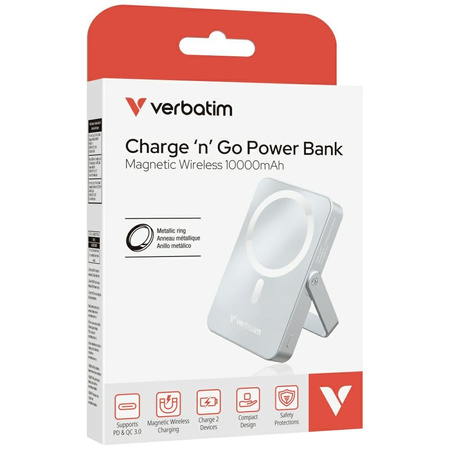 Powerbank Verbatim Charge n Go 10000mAh z podstawką Magnetic Wireless niebieski 32266