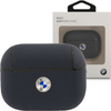 BMW BMAPSSLNA AirPods Pro cover granatowy/navy Geniune Leather Silver Logo