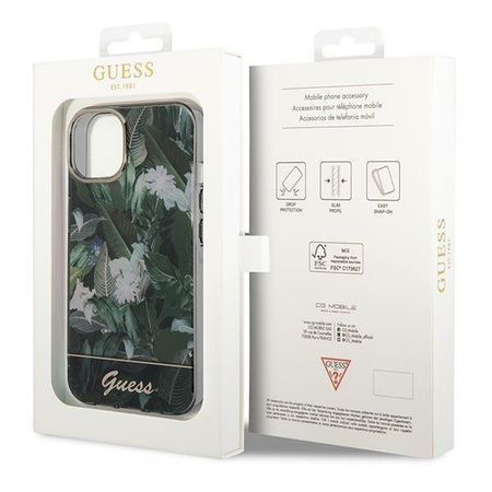 Guess GUHCP14MHGJGHA iPhone 14 Plus 6,7" zielony/green hardcase Jungle Collection