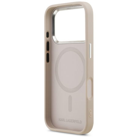 Etui Karl Lagerfeld Karl & Choupette Pins MagSafe do iPhone 17 Pro różowy