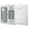 Etui Guess 4G Stripes z portfelem Magsafe do iPhone 15 brązowy
