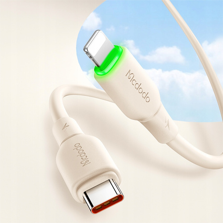 MCDODO ŁADOWARKA KABEL USB-C LIGHTNING SZYBKIEGO ŁADOWANIA DO IPHONE 1M LED