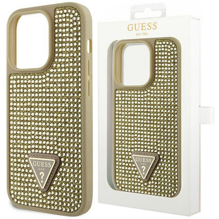 Etui Guess GUHCP14MHDGTPD na iPhone 14 Plus 6.7" - złote Rhinestone Triangle
