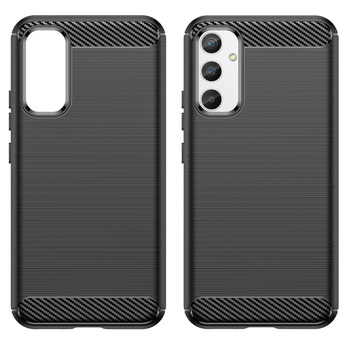 Carbon Case etui do Samsung Galaxy A04e elastyczny silikonowy karbonowy pokrowiec czarne