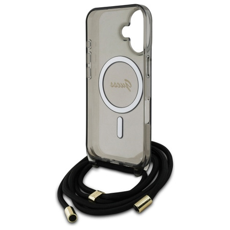 GUESS ETUI HARDCASE CROSSBODY CORD SCRIPT DO MAGSAFE DO IPHONE 16 6.1
