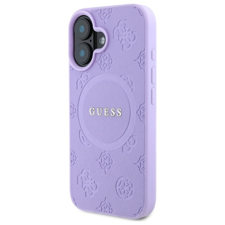 GUESS HARDCASE DO IPHONE 16 PLUS DO MAGSAFE SAFFIANO PEONY CLASSIC LOGO